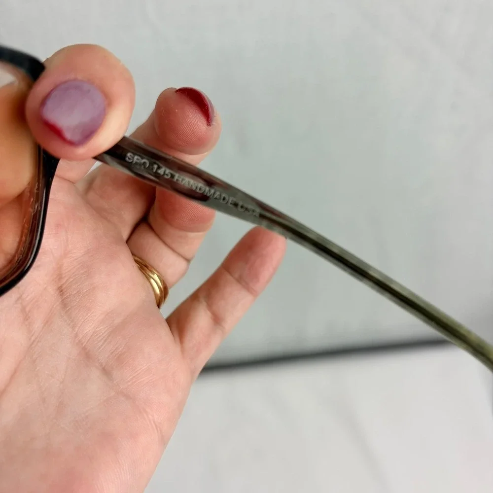 Abbot SRO 145 Handmade USA Grey Marbled Rectangular‎ Bifocal Eyeglasses Frames